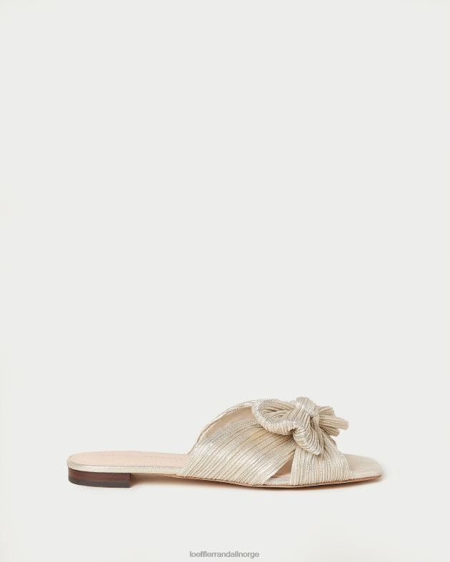Loeffler Randall sko kvinner daphne plissert sløyfe lysbilde FT8D100 platina