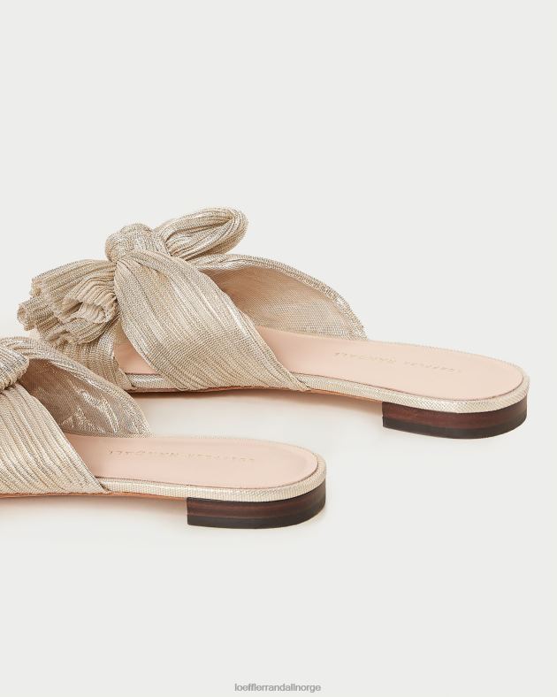 Loeffler Randall sko kvinner daphne plissert sløyfe lysbilde FT8D100 platina