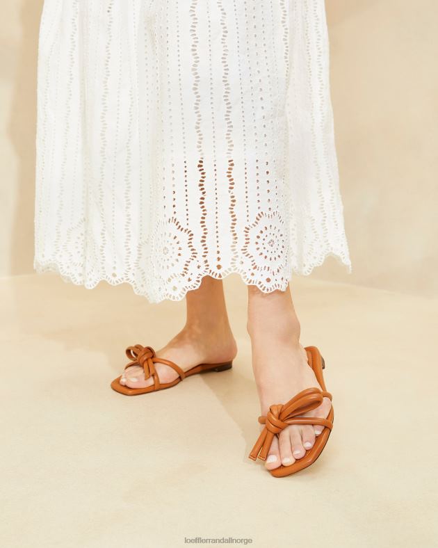 Loeffler Randall sko kvinner hadley brun sløyfe sandal FT8D119 tømmer