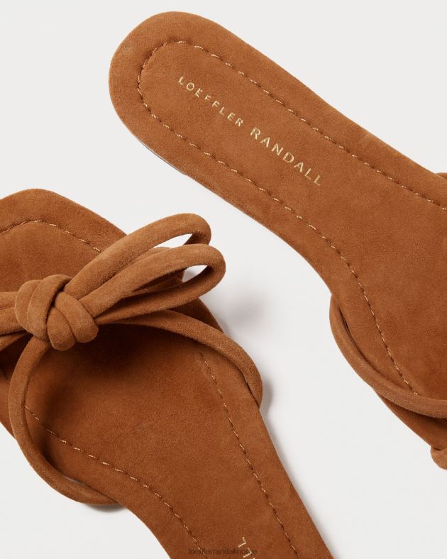 Loeffler Randall sko kvinner hadley sløyfe sandal FT8D105 kakao