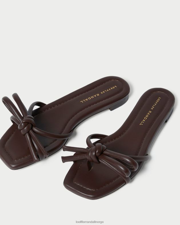 Loeffler Randall sko kvinner hadley sløyfe sandal FT8D130 sjokolade