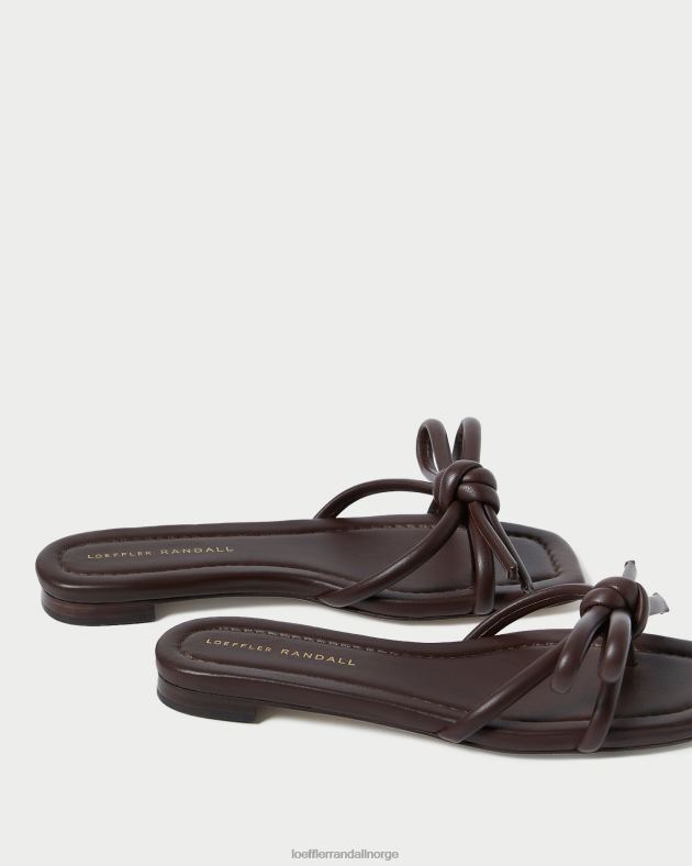 Loeffler Randall sko kvinner hadley sløyfe sandal FT8D130 sjokolade