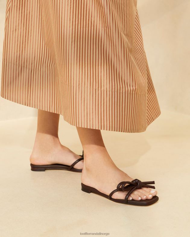 Loeffler Randall sko kvinner hadley sløyfe sandal FT8D130 sjokolade