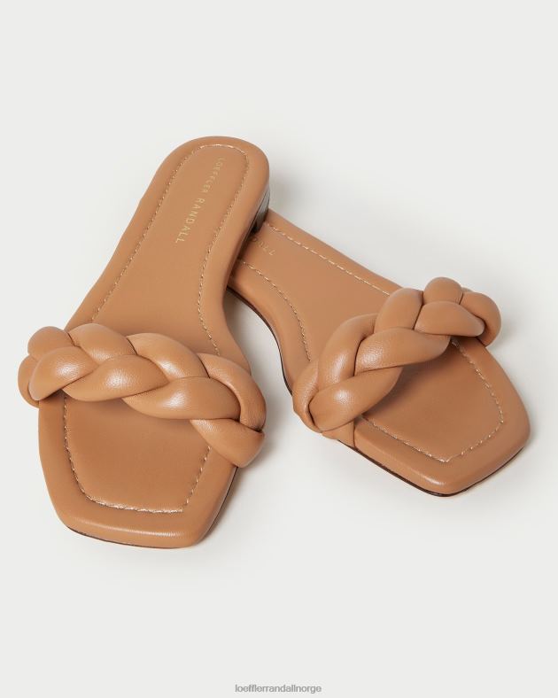 Loeffler Randall sko kvinner jackson flettet sandal FT8D107 mørk sand