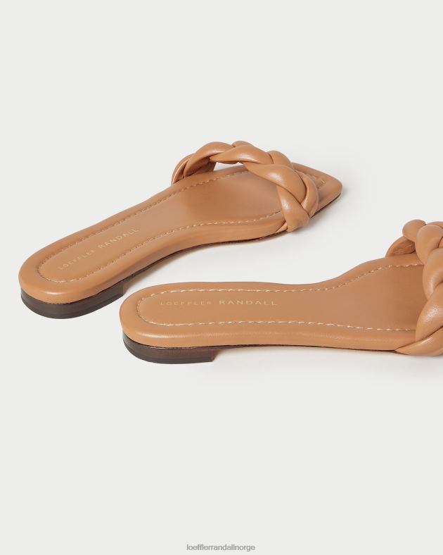 Loeffler Randall sko kvinner jackson flettet sandal FT8D107 mørk sand