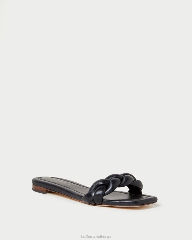 Loeffler Randall sko kvinner jackson flettet sandal FT8D117 svart