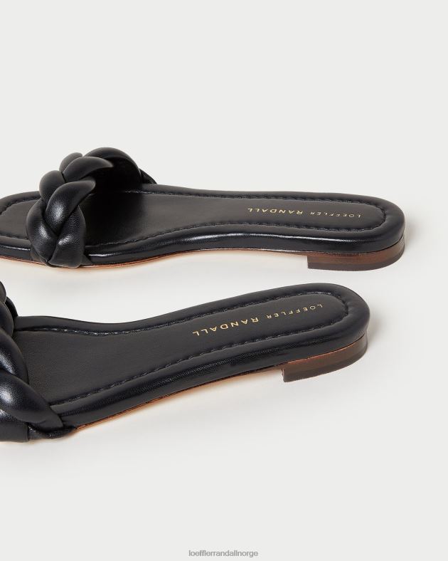 Loeffler Randall sko kvinner jackson flettet sandal FT8D117 svart