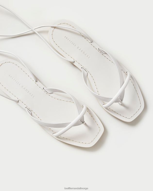 Loeffler Randall sko kvinner lilla hvit thong wrap sandal FT8D118 ørken hvit