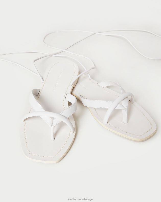 Loeffler Randall sko kvinner lilla hvit thong wrap sandal FT8D118 ørken hvit