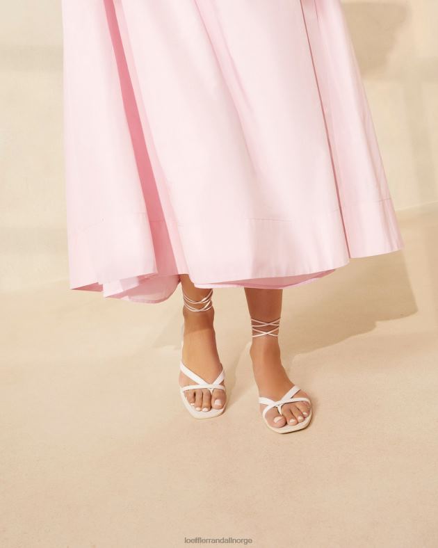 Loeffler Randall sko kvinner lilla hvit thong wrap sandal FT8D118 ørken hvit