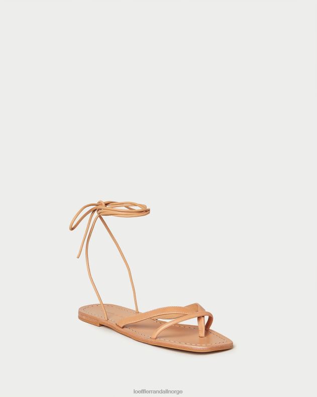 Loeffler Randall sko kvinner lilla thong wrap sandal FT8D106 honning