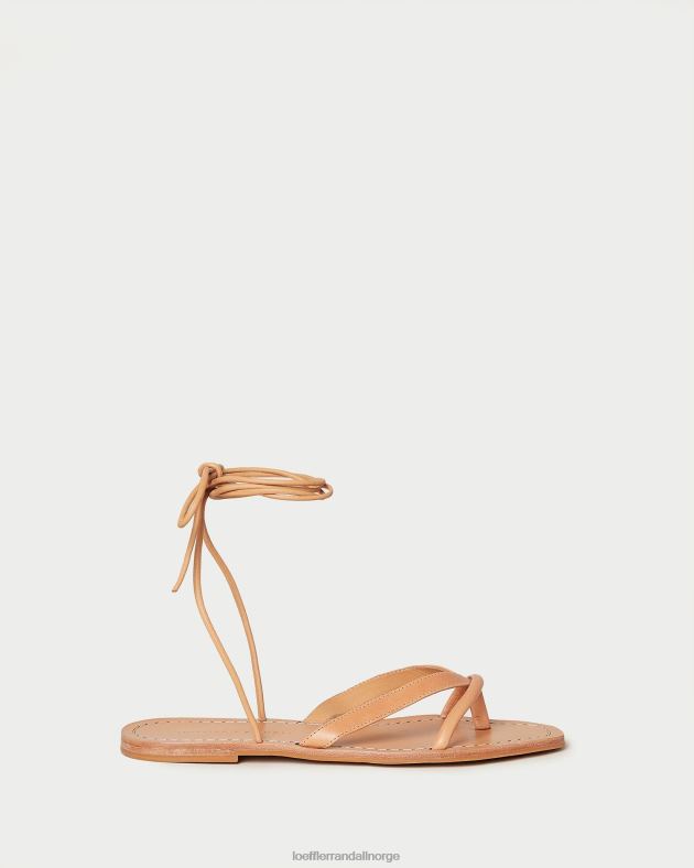 Loeffler Randall sko kvinner lilla thong wrap sandal FT8D106 honning