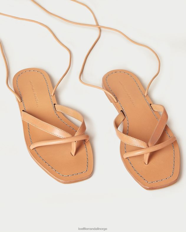 Loeffler Randall sko kvinner lilla thong wrap sandal FT8D106 honning