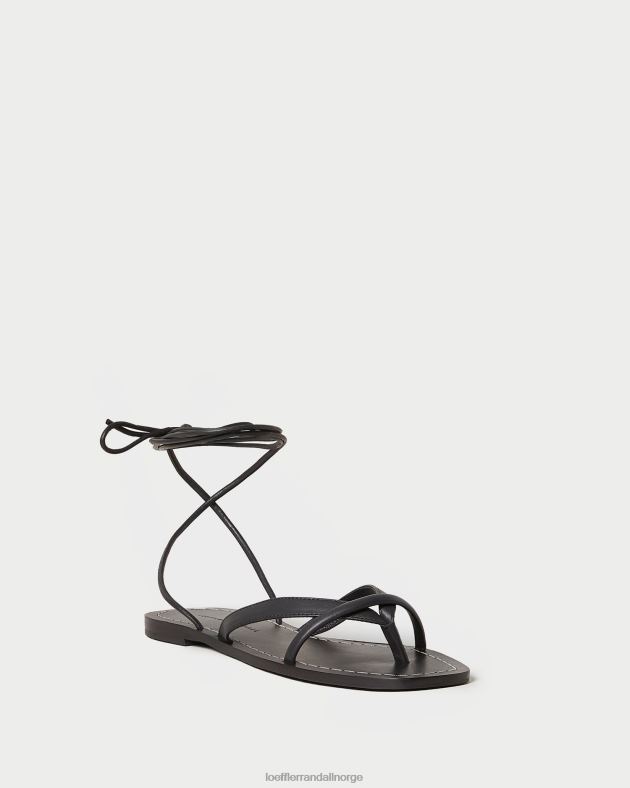 Loeffler Randall sko kvinner lilla thong wrap sandal FT8D114 svart