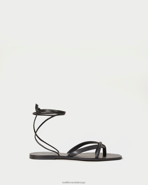 Loeffler Randall sko kvinner lilla thong wrap sandal FT8D114 svart