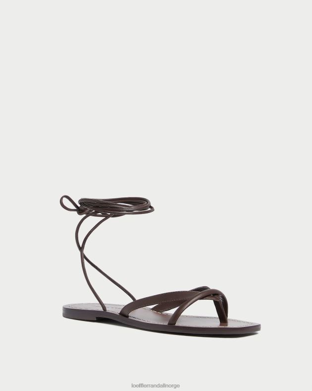 Loeffler Randall sko kvinner lilla thong wrap sandal FT8D132 espresso