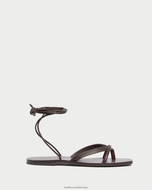 Loeffler Randall sko kvinner lilla thong wrap sandal FT8D132 espresso