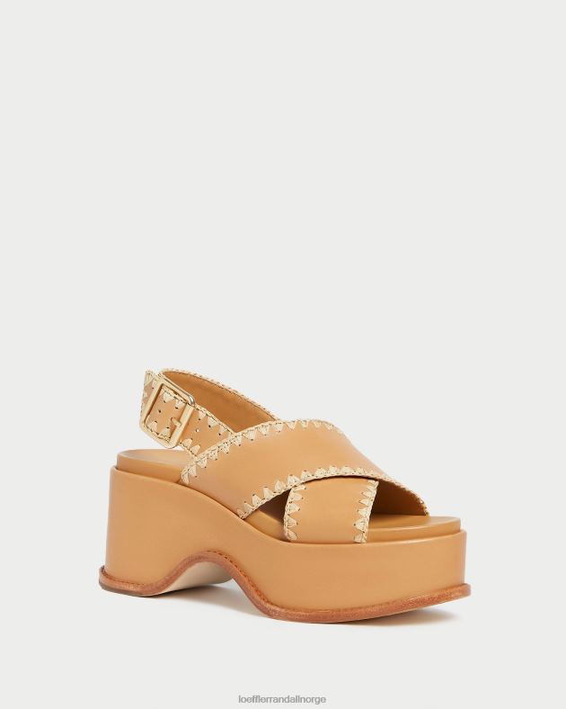 Loeffler Randall sko kvinner mae plattformsandal FT8D128 honning/naturlig