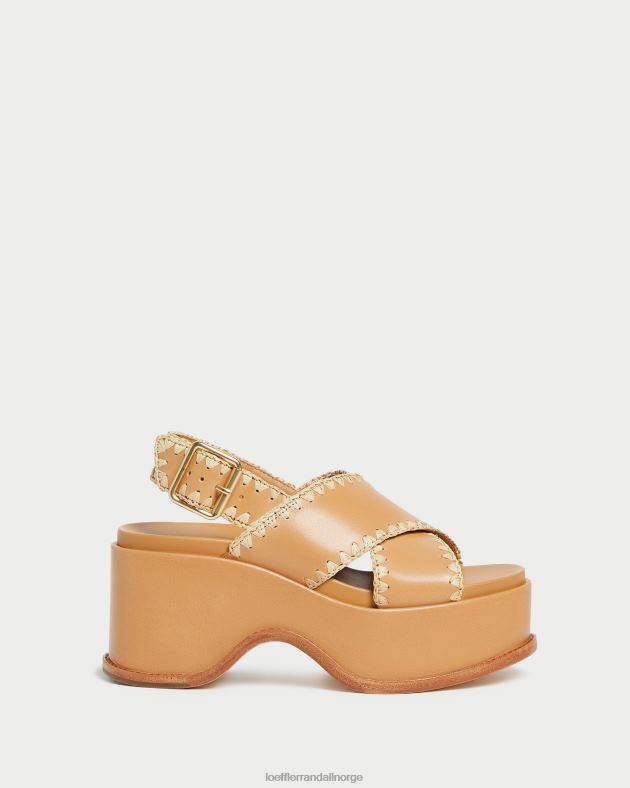 Loeffler Randall sko kvinner mae plattformsandal FT8D128 honning/naturlig