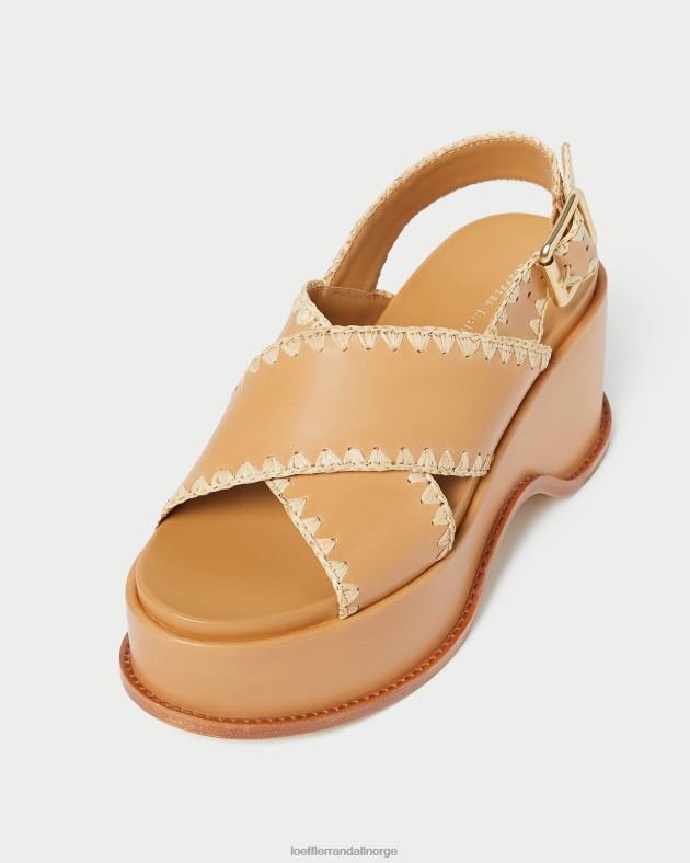 Loeffler Randall sko kvinner mae plattformsandal FT8D128 honning/naturlig