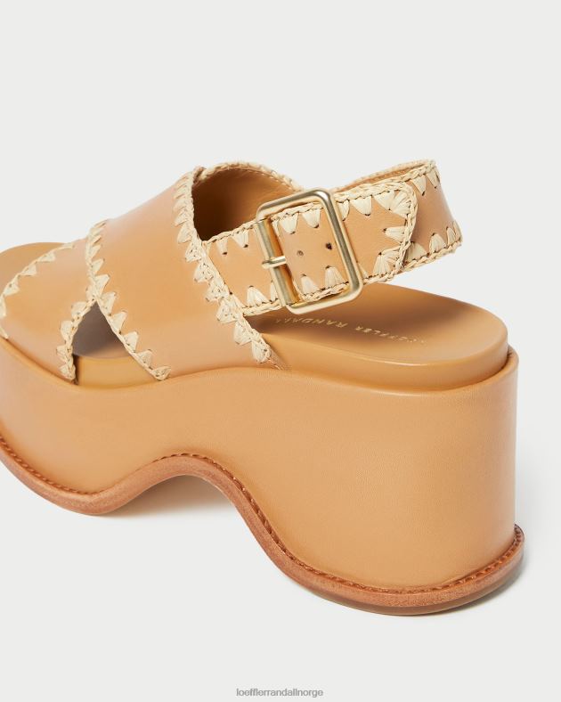 Loeffler Randall sko kvinner mae plattformsandal FT8D128 honning/naturlig