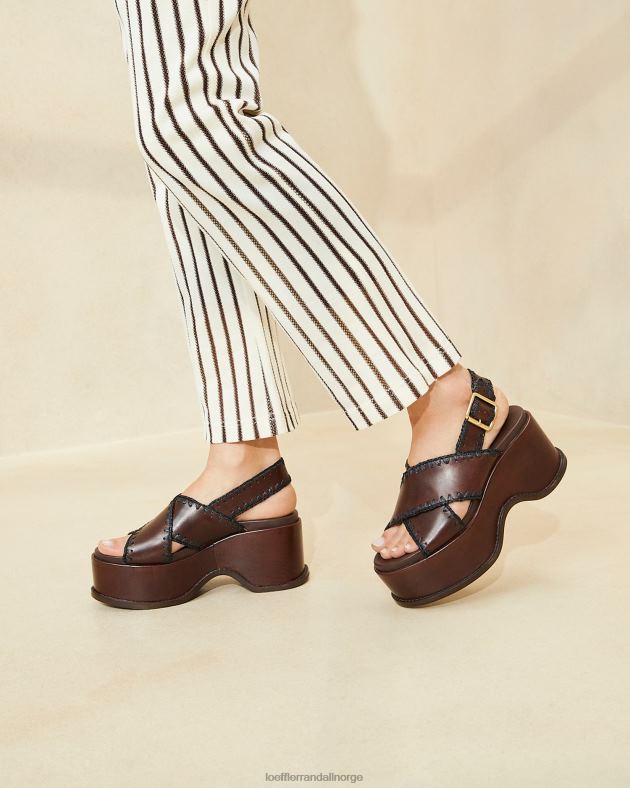Loeffler Randall sko kvinner mae plattformsandal FT8D129 espresso/svart