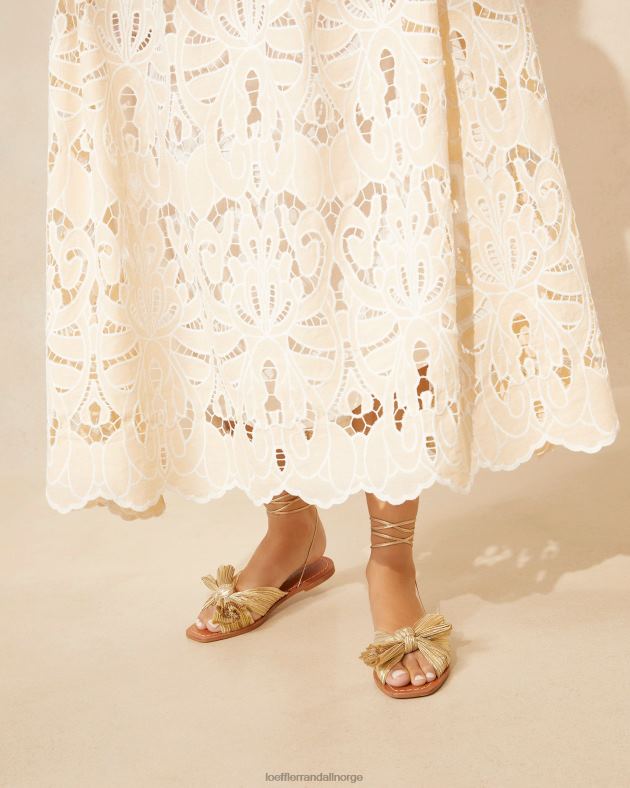 Loeffler Randall sko kvinner peon plissert bue lysbilde FT8D103 gull