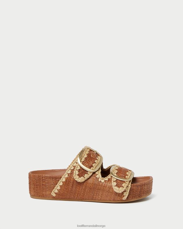 Loeffler Randall sko kvinner theo brun fotsengssandal FT8D121 cuona/naturlig