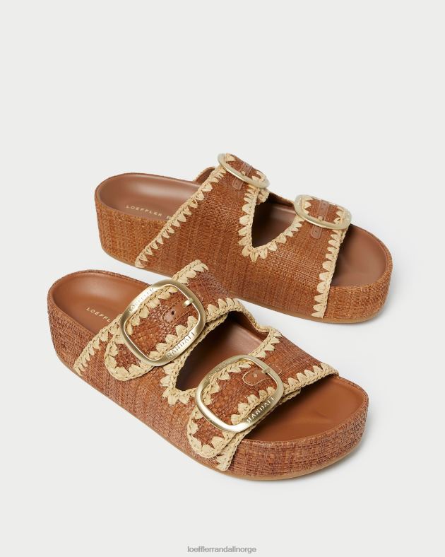 Loeffler Randall sko kvinner theo brun fotsengssandal FT8D121 cuona/naturlig