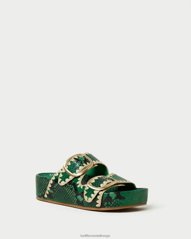 Loeffler Randall sko kvinner theo fotsengssandal FT8D120 grønn/naturlig