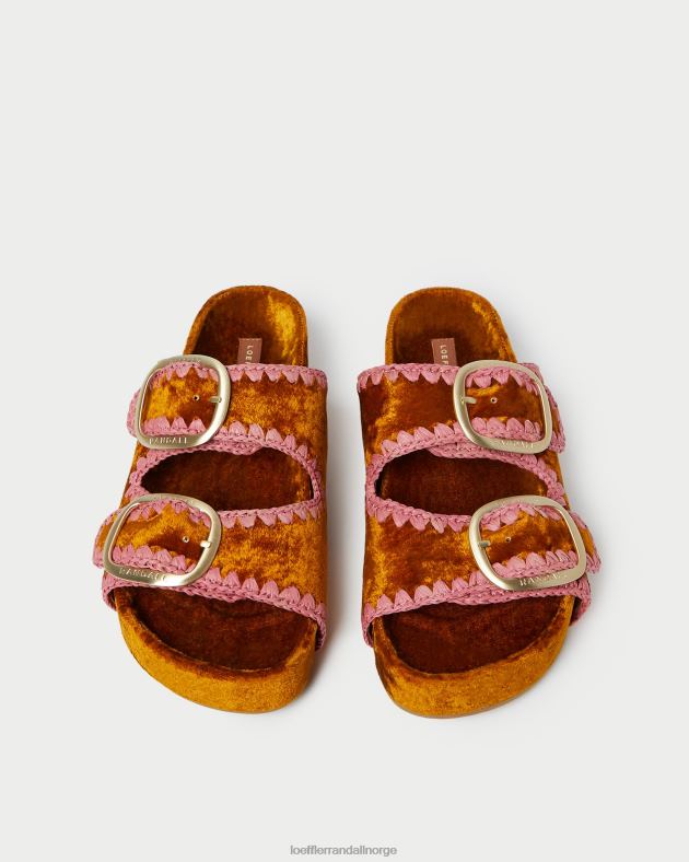 Loeffler Randall sko kvinner theo fotsengssandal FT8D126 oker/rødme