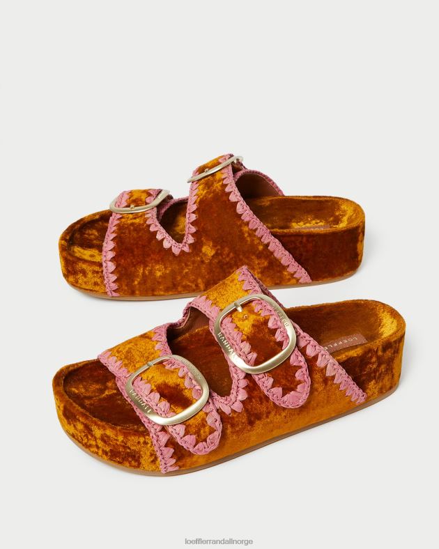 Loeffler Randall sko kvinner theo fotsengssandal FT8D126 oker/rødme