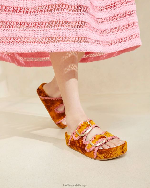 Loeffler Randall sko kvinner theo fotsengssandal FT8D126 oker/rødme