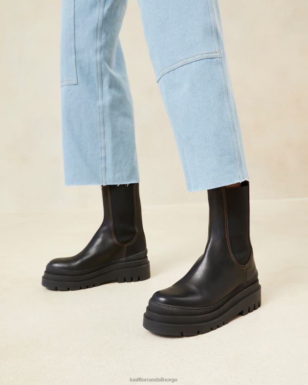 Loeffler Randall sko kvinner carlota chunky lug boot FT8D291 svart