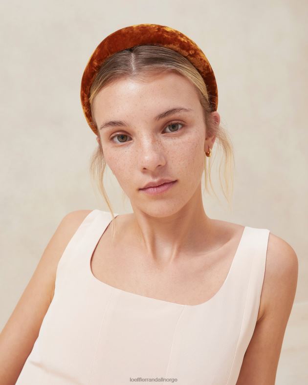 Loeffler Randall tilbehør kvinner bellamy fløyel pannebånd FT8D145 oker