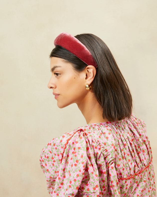 Loeffler Randall tilbehør kvinner bellamy fløyel pannebånd FT8D152 te rose