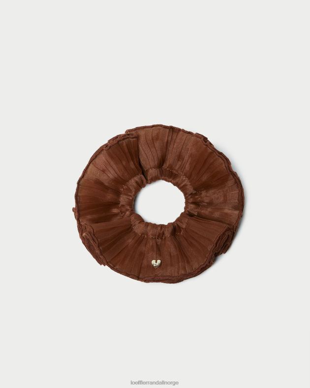 Loeffler Randall tilbehør kvinner emmy plissert lag scrunchie FT8D166 brun