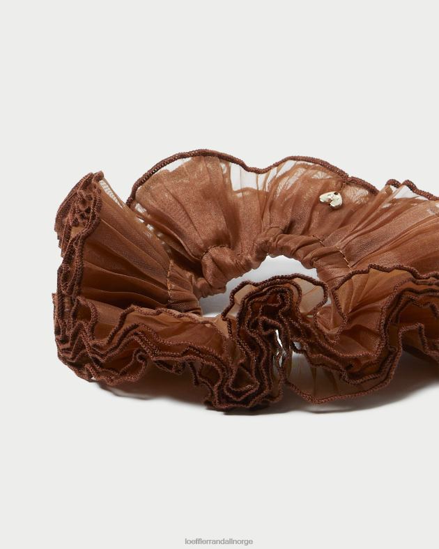 Loeffler Randall tilbehør kvinner emmy plissert lag scrunchie FT8D166 brun