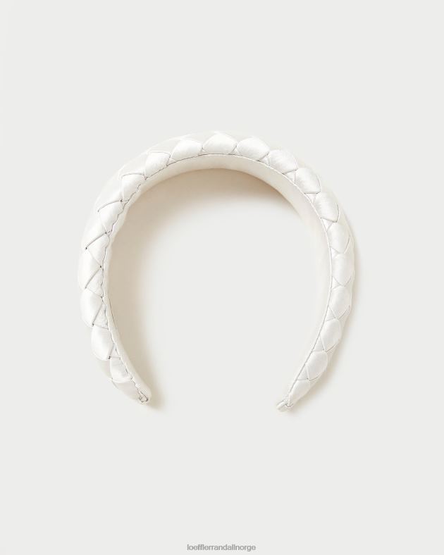 Loeffler Randall tilbehør kvinner evig puffy vevd pannebånd FT8D146 krem
