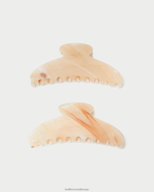 Loeffler Randall tilbehør kvinner koda hårklo FT8D157 beige marmor