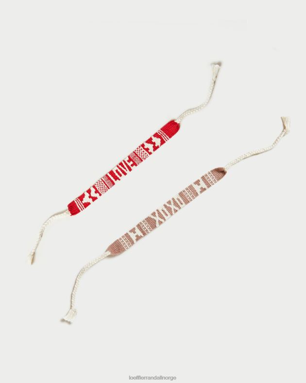 Loeffler Randall tilbehør kvinner elsker xoxo-armbånd FT8D406 rød/rosa
