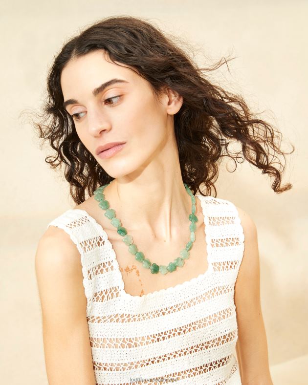 Loeffler Randall tilbehør kvinner mina blomsterperle halskjede FT8D412 salvie