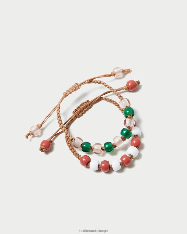 Loeffler Randall tilbehør kvinner zena armbåndsett med perler FT8D407 rosa multi